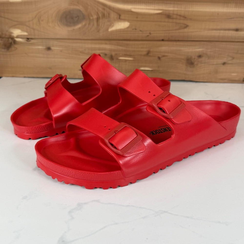 Birkenstock Arizona Essentials EVA Red Sandals Mens 13 EU 46 Waterproof Slides